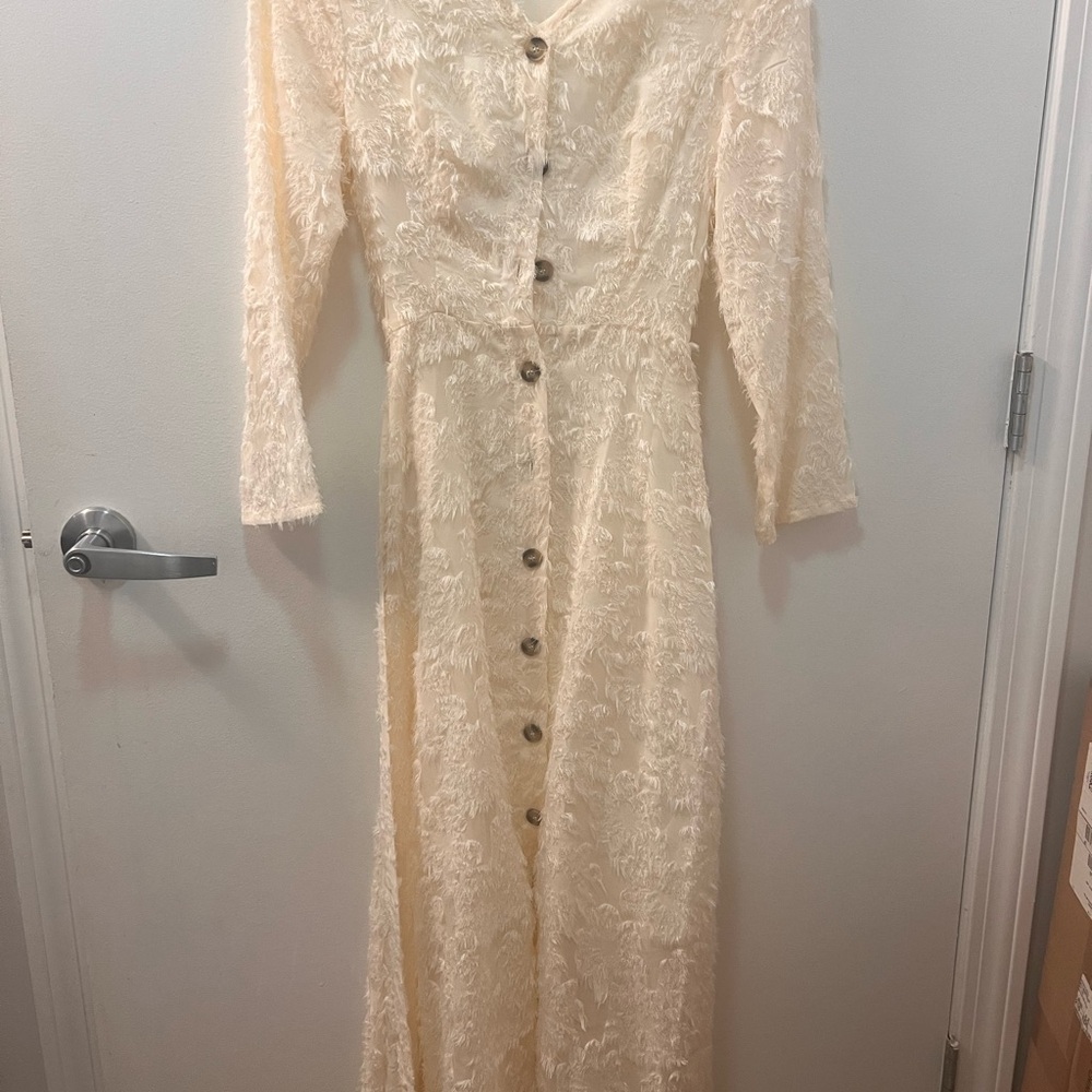 $5 CLEAR OUT CLOSET SHEIN Laser Cut Long Dress With Belt
